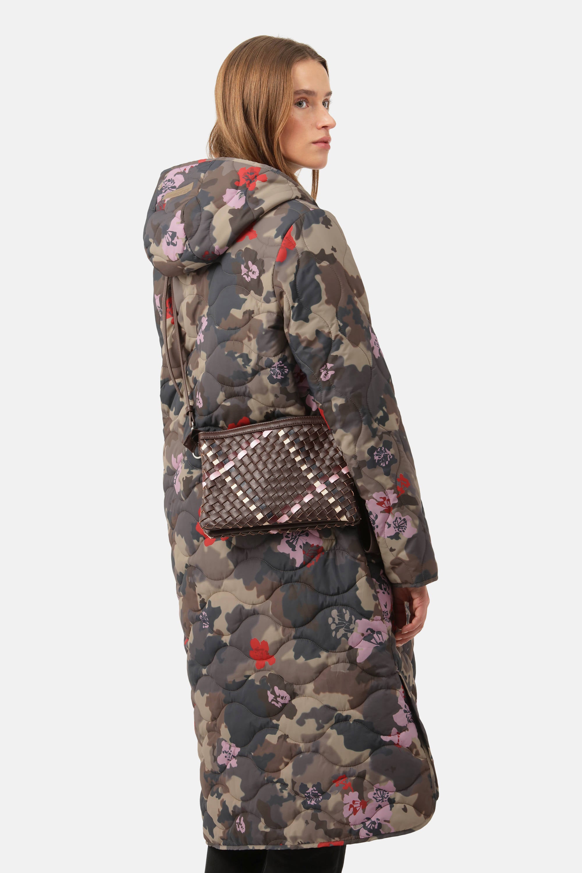 Lang Quiltet Jakke - Floral Camo